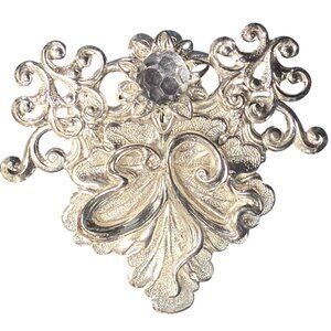 Jane 1997 Angel Of Love AOL Vintage Silver-Tone Pin Brooch With Rhinestone Accen